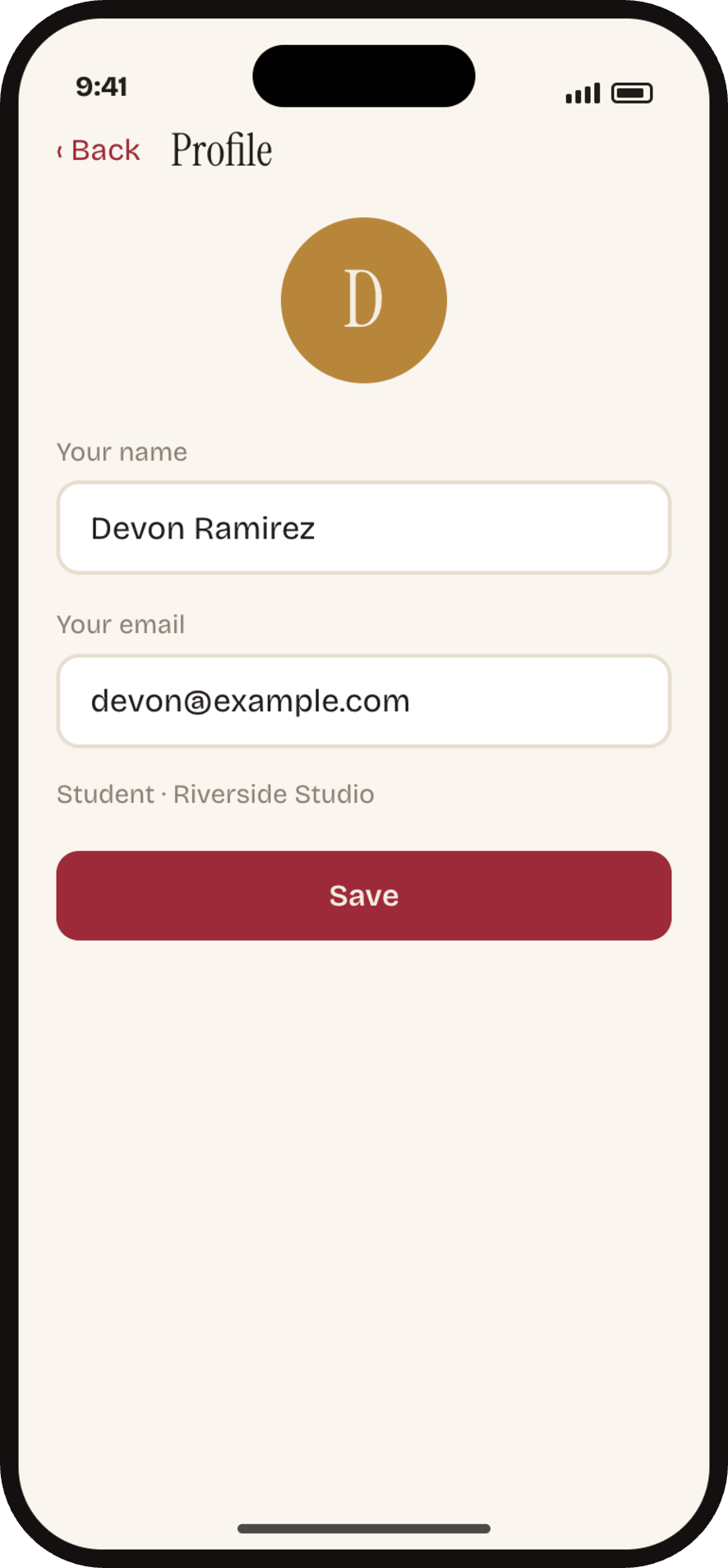 A student's repertoire and practice status in TempoTutor.